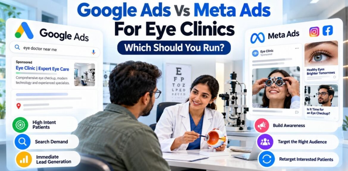 Google Ads Vs Meta Ads For Eye Clinics: Which Should You Run?