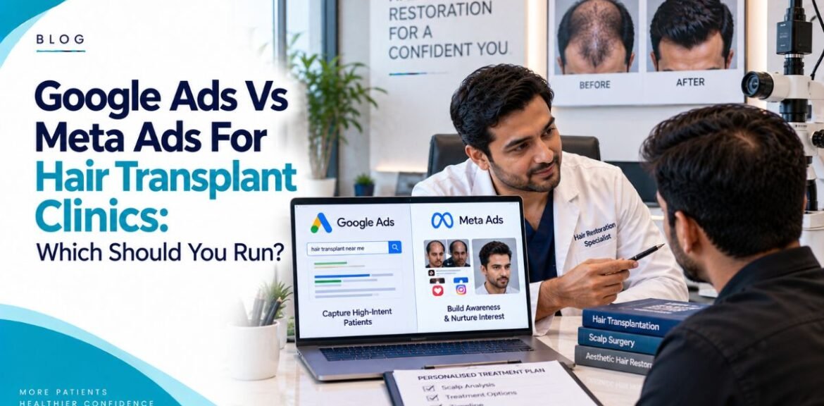 Google Ads Vs Meta Ads For Hair Transplant Clinics: Which Should You Run?
