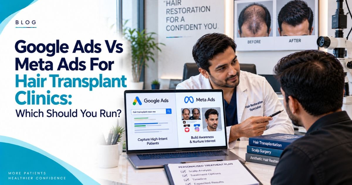 Google Ads Vs Meta Ads For Hair Transplant Clinics: Which Should You Run?