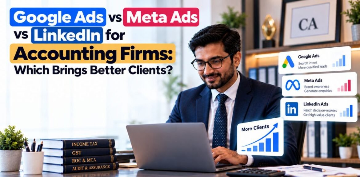 Google Ads vs Meta Ads vs LinkedIn for Accounting Firms: Which Brings Better Clients?